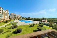 Apartamento en Punta del Moral - Los Pelícanos - Ref.412 - Apartamento con terraza grande y vistas al mar, piscina y jardines