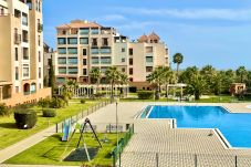 Apartamento en Punta del Moral - Los Pelícanos - Ref.412 - Apartamento con terraza grande y vistas al mar, piscina y jardines