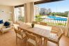 Apartamento en Punta del Moral - Los Pelícanos - Ref.412 - Apartamento con terraza grande y vistas al mar, piscina y jardines