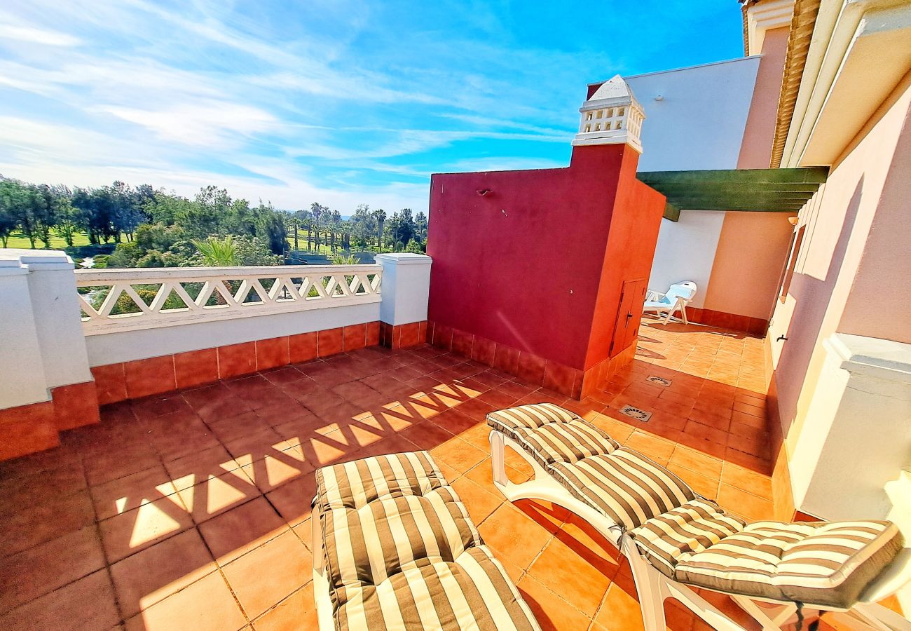 Apartamento en Isla Canela - Rincón del Gol III, Ático con vistas a la piscina y jardines